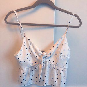 White, cropped tank top